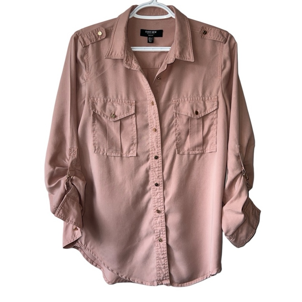 Ever New Women's Dusty Rose Utility Button-Front Shirt